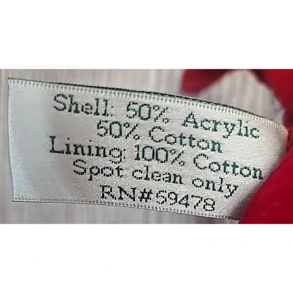 Sugar Plum Dreams Hooked Poinsettia Christmas Stocking Embellished 19.5" New - Picture 5 of 5